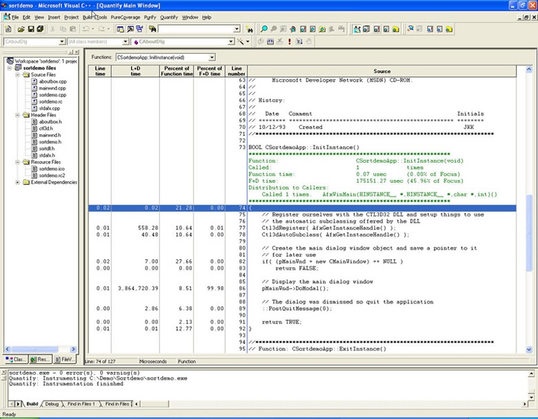 Quantify annotated source