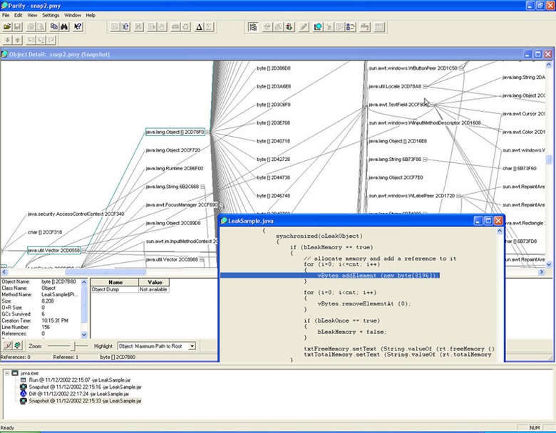 object and reference graph