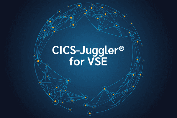 product name on an abstract blue and yellow background