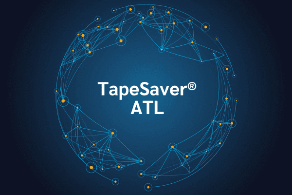 product name on an abstract blue and yellow background