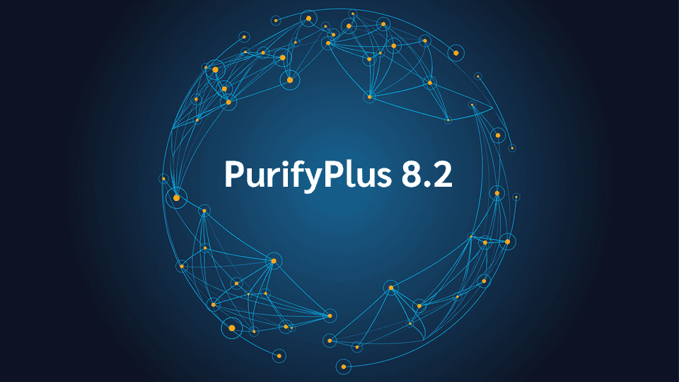 product name on an abstract blue and yellow background