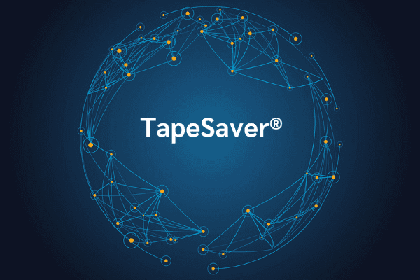 product name on an abstract blue and yellow background