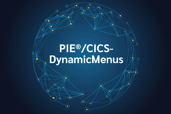 product name on an abstract blue and yellow background