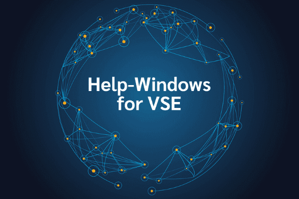 product name on an abstract blue and yellow background