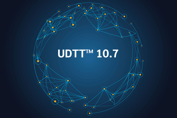 product name on an abstract blue and yellow background