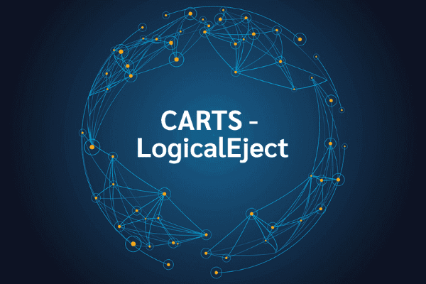 product name on an abstract blue and yellow background