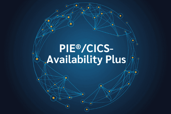 product name on an abstract blue and yellow background