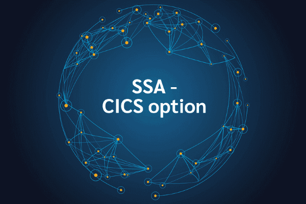 product name on an abstract blue and yellow background