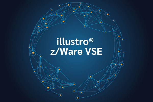 product name on an abstract blue and yellow background