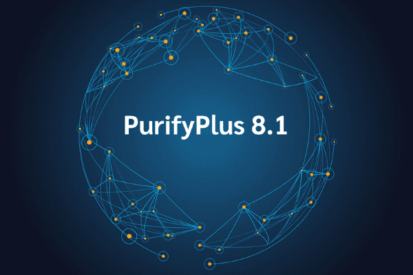 product name on an abstract blue and yellow background