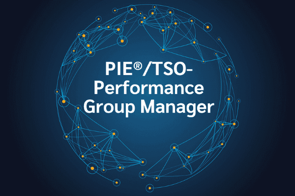 product name on an abstract blue and yellow background