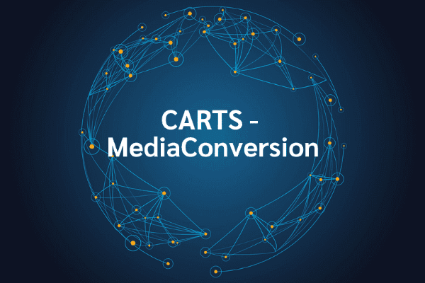 product name on an abstract blue and yellow background