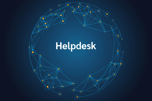 product name on an abstract blue and yellow background