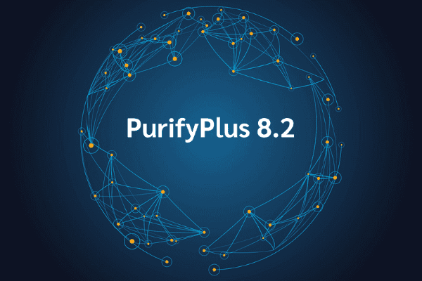 product name on an abstract blue and yellow background