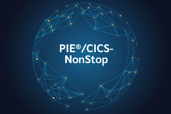 product name on an abstract blue and yellow background