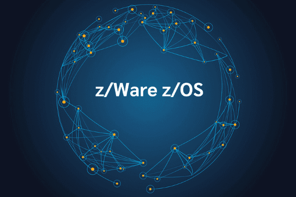 product name on an abstract blue and yellow background